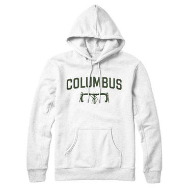 Columbus Cycling Hoodie-White-Allegiant Goods Co. Vintage Sports Apparel