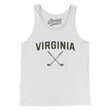 Virginia Golf Men/Unisex Tank Top-White-Allegiant Goods Co. Vintage Sports Apparel