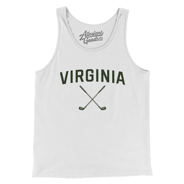 Virginia Golf Men/Unisex Tank Top-White-Allegiant Goods Co. Vintage Sports Apparel