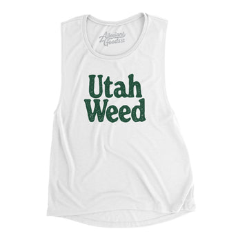 Utah Weed Women's Flowey Scoopneck Muscle Tank-Allegiant Goods Co. Vintage Sports Apparel