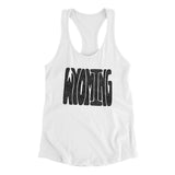 Wyoming State Shape Text Women's Racerback Tank-Allegiant Goods Co. Vintage Sports Apparel