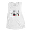 Lincoln Repeat Women's Flowey Scoopneck Muscle Tank-White-Allegiant Goods Co. Vintage Sports Apparel