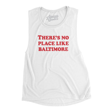 There's No Place Like Baltimore Women's Flowey Scoopneck Muscle Tank-Allegiant Goods Co. Vintage Sports Apparel