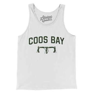 Coos Bay Cycling Men/Unisex Tank Top-White-Allegiant Goods Co. Vintage Sports Apparel