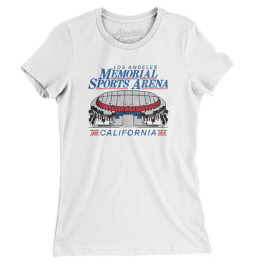 Los Angeles Memorial Sports Arena Women's T-Shirt-Allegiant Goods Co. Vintage Sports Apparel