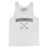 Sacramento Golf Men/Unisex Tank Top-White-Allegiant Goods Co. Vintage Sports Apparel