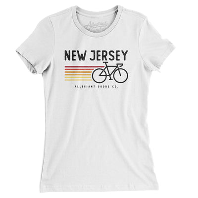 New Jersey Cycling Women's T-Shirt-White-Allegiant Goods Co. Vintage Sports Apparel