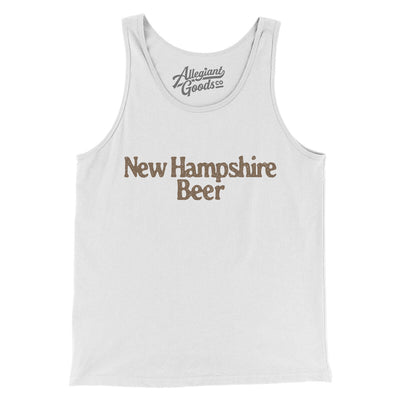 New Hampshire Beer Men/Unisex Tank Top-White-Allegiant Goods Co. Vintage Sports Apparel
