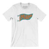 Miami Pennant Men/Unisex T-Shirt-Allegiant Goods Co. Vintage Sports Apparel