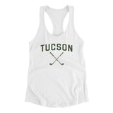 Tucson Golf Women's Racerback Tank-White-Allegiant Goods Co. Vintage Sports Apparel