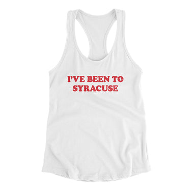 I've Been To Syracuse Women's Racerback Tank-Allegiant Goods Co. Vintage Sports Apparel
