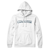 Actually It's Pronounced Lancaster Hoodie-White-Allegiant Goods Co. Vintage Sports Apparel