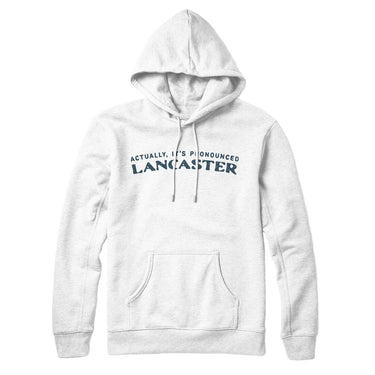 Actually It's Pronounced Lancaster Hoodie-White-Allegiant Goods Co. Vintage Sports Apparel