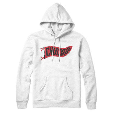 Chicago Pennant Hoodie-Allegiant Goods Co. Vintage Sports Apparel