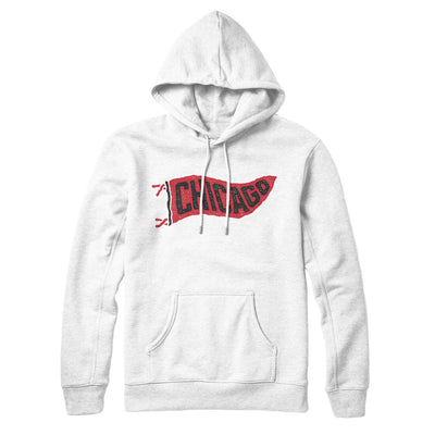 Chicago Pennant Hoodie-White-Allegiant Goods Co. Vintage Sports Apparel