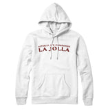 Actually It's Pronounced La Jolla Hoodie-White-Allegiant Goods Co. Vintage Sports Apparel