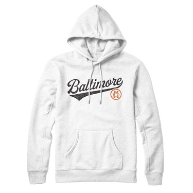 Baltimore Vintage Script Hoodie-Allegiant Goods Co. Vintage Sports Apparel