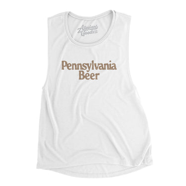 Pennsylvania Beer Women's Flowey Scoopneck Muscle Tank-White-Allegiant Goods Co. Vintage Sports Apparel