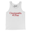 Cincinnati's Number 1 Fan Men/Unisex Tank Top-White-Allegiant Goods Co. Vintage Sports Apparel