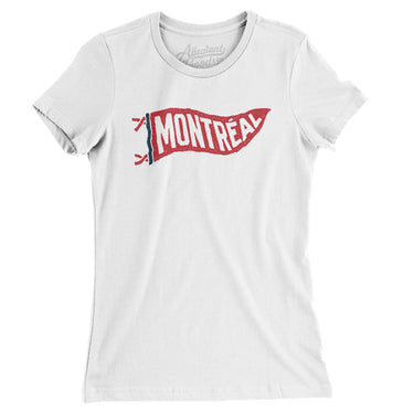 Montréal Pennant Women's T-Shirt-White-Allegiant Goods Co. Vintage Sports Apparel