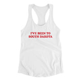 I've Been To South Dakota Women's Racerback Tank-White-Allegiant Goods Co. Vintage Sports Apparel