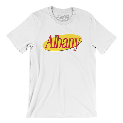 Albany Seinfeld Men/Unisex T-Shirt-White-Allegiant Goods Co. Vintage Sports Apparel