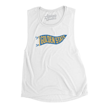 Golden State Pennant Women's Flowey Scoopneck Muscle Tank-Allegiant Goods Co. Vintage Sports Apparel