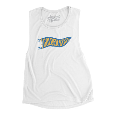 Golden State Pennant Women's Flowey Scoopneck Muscle Tank-Allegiant Goods Co. Vintage Sports Apparel