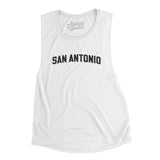 San Antonio Varsity Women's Flowey Scoopneck Muscle Tank-White-Allegiant Goods Co. Vintage Sports Apparel