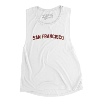 San Francisco Varsity Women's Flowey Scoopneck Muscle Tank-Allegiant Goods Co. Vintage Sports Apparel