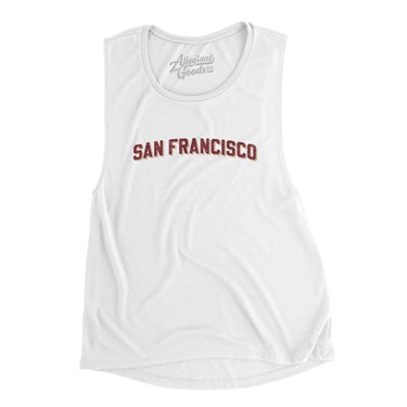 San Francisco Varsity Women's Flowey Scoopneck Muscle Tank-Allegiant Goods Co. Vintage Sports Apparel