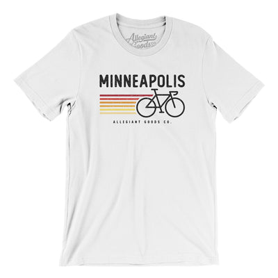 Minneapolis Cycling Men/Unisex T-Shirt-White-Allegiant Goods Co. Vintage Sports Apparel