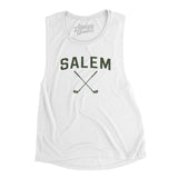 Salem Golf Women's Flowey Scoopneck Muscle Tank-White-Allegiant Goods Co. Vintage Sports Apparel
