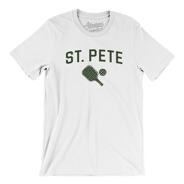 St. Pete Pickleball Men/Unisex T-Shirt-White-Allegiant Goods Co. Vintage Sports Apparel