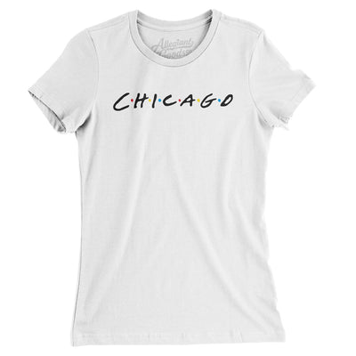 Chicago Friends Women's T-Shirt-White-Allegiant Goods Co. Vintage Sports Apparel