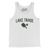 Lake Tahoe Pickleball Men/Unisex Tank Top-White-Allegiant Goods Co. Vintage Sports Apparel