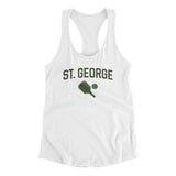 St. George Pickleball Women's Racerback Tank-White-Allegiant Goods Co. Vintage Sports Apparel