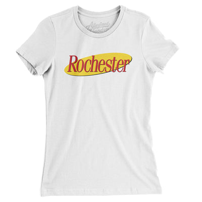 Rochester Seinfeld Women's T-Shirt-White-Allegiant Goods Co. Vintage Sports Apparel