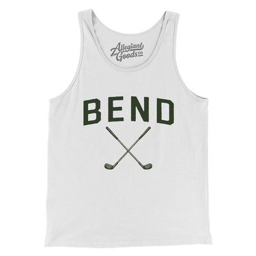 Bend Golf Men/Unisex Tank Top-White-Allegiant Goods Co. Vintage Sports Apparel