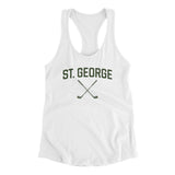 St. George Golf Women's Racerback Tank-White-Allegiant Goods Co. Vintage Sports Apparel