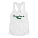 Pennsylvania Weed Women's Racerback Tank-White-Allegiant Goods Co. Vintage Sports Apparel