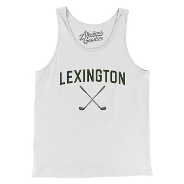 Lexington Golf Men/Unisex Tank Top-White-Allegiant Goods Co. Vintage Sports Apparel