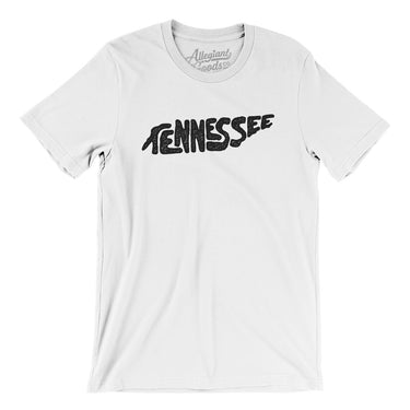 Tennessee State Shape Text Men/Unisex T-Shirt-Allegiant Goods Co. Vintage Sports Apparel