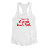 I've Been To Yosemite National Park Women's Racerback Tank-White-Allegiant Goods Co. Vintage Sports Apparel