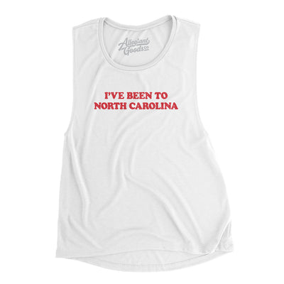 I've Been To North Carolina Women's Flowey Scoopneck Muscle Tank-White-Allegiant Goods Co. Vintage Sports Apparel