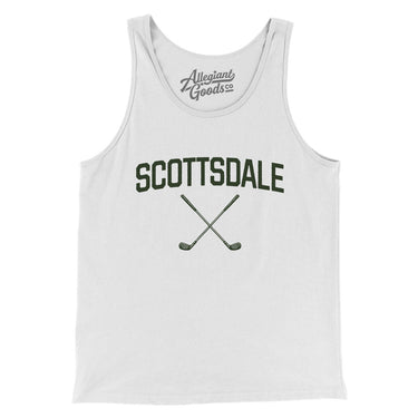 Scottsdale Golf Men/Unisex Tank Top-White-Allegiant Goods Co. Vintage Sports Apparel