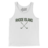 Rhode Island Golf Men/Unisex Tank Top-White-Allegiant Goods Co. Vintage Sports Apparel