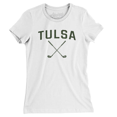 Tulsa Golf Women's T-Shirt-White-Allegiant Goods Co. Vintage Sports Apparel
