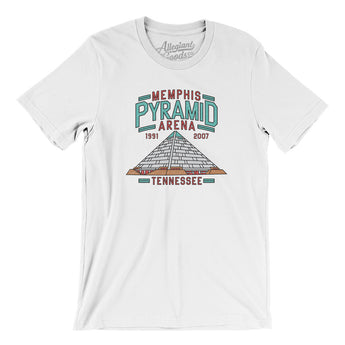 Memphis Pyramid Arena Men/Unisex T-Shirt-White-Allegiant Goods Co. Vintage Sports Apparel
