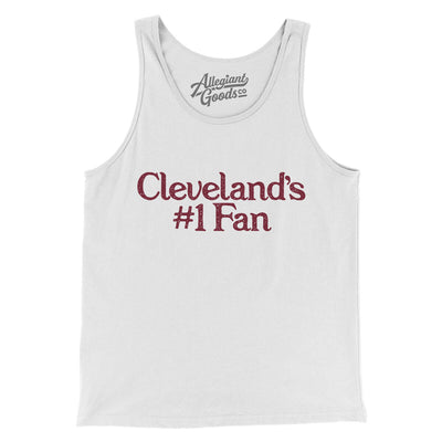 Cleveland's Number 1 Fan Men/Unisex Tank Top-White-Allegiant Goods Co. Vintage Sports Apparel
